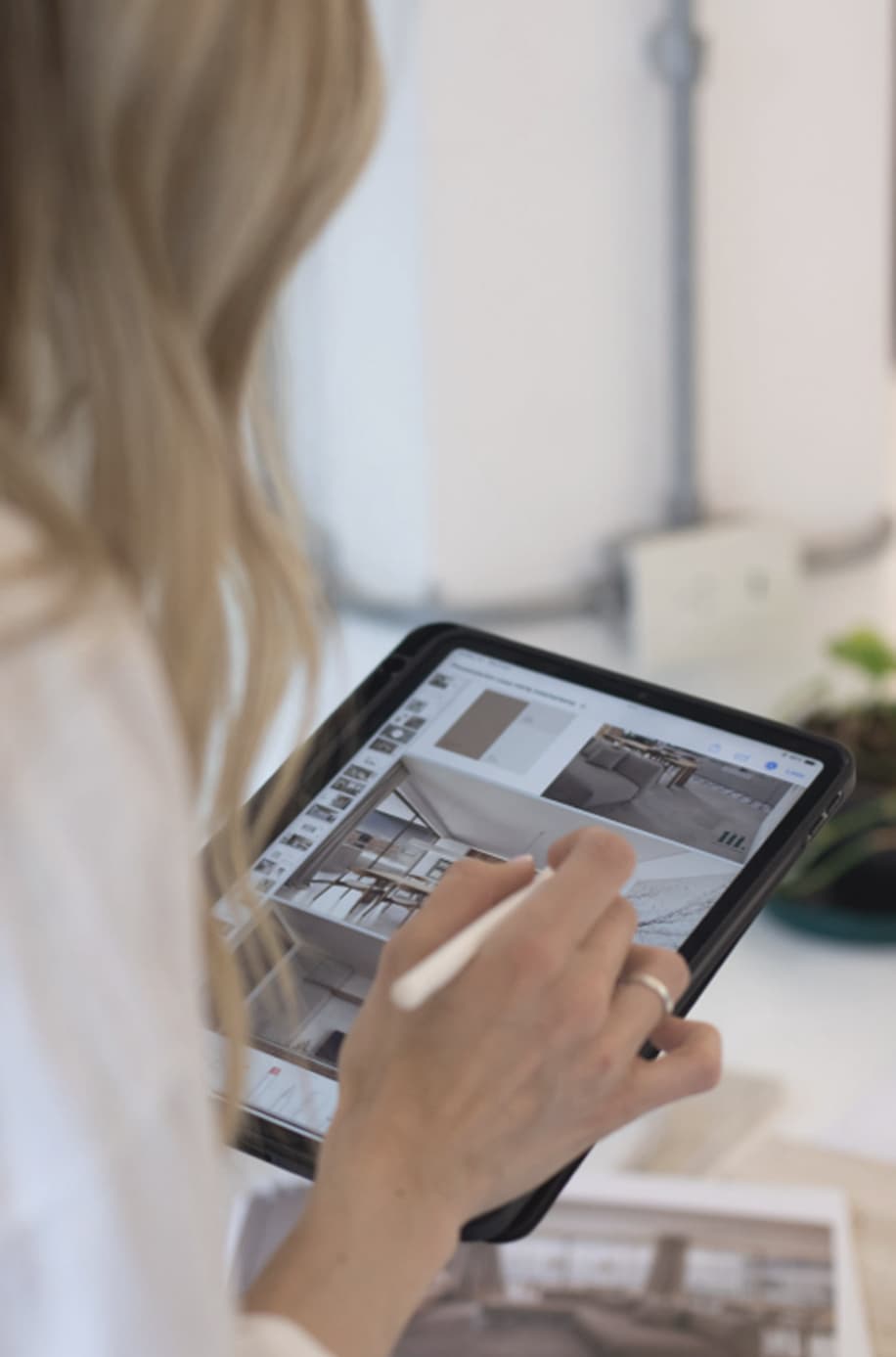 Proceso de diseño en tablet